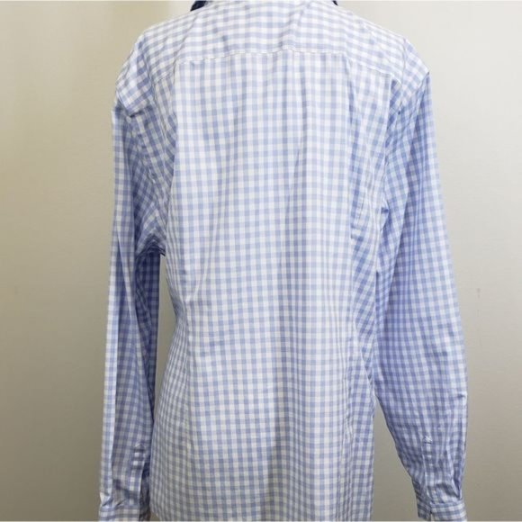 Alfred Sung Blue Checkered Button Up XXL - Picture 4 of 10